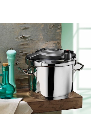 Aryıldız Touch & Cook Kanka Düdüklü Tencere Seti 6 + 4 Litre Ar258255 Gümüş