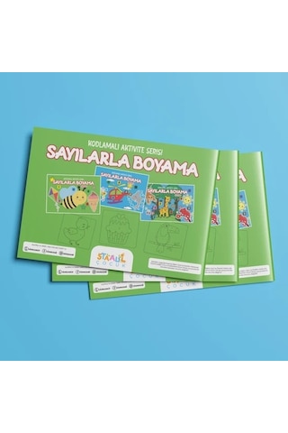 Kodlamalı Aktivite Serisi - Sayılarla Boyama Kitabı - Seviye 1