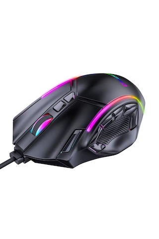 Mikespn X15 Rgb Gaming Mouse 12 Tuşlu 12800 Dpı Makrolu Oyuncu Mouse Siyah X15