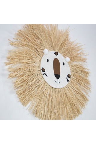 Sones El Yapımı Dokuma Karikatür Aslan Kaplan Hasır Ev Duvar Süsleri Çocuk Odası Giyim Mağazası Aksesuarları Sz-m04