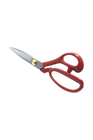 Kırmızı Saplı Profesyonel Paslanmaz Çelik Terzi Makası Set 10 Inç - 25CM Uzunluk