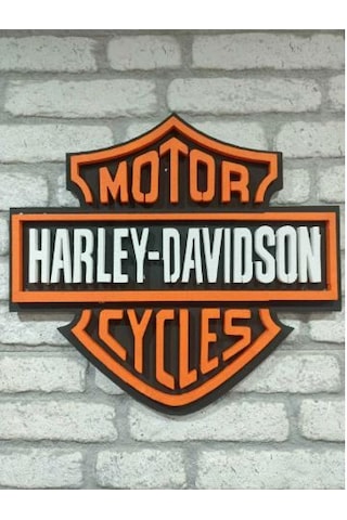 Harley-davidson Logo 50 X 50 Cm Harley-davidson Marka Logosu 3d Logo 50 x 50