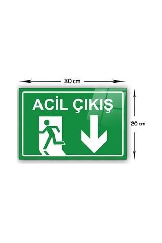 Decorita Cam Yönlendirme Levhası | Acil Çıkış - Güney
