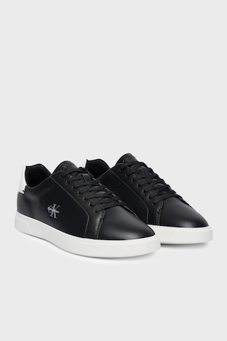 Calvin Klein Deri Logolu Sneaker Ayakkabı Hw0hw032950gm Bayan Ayakkabı Hw0hw03295 0gm Siyah