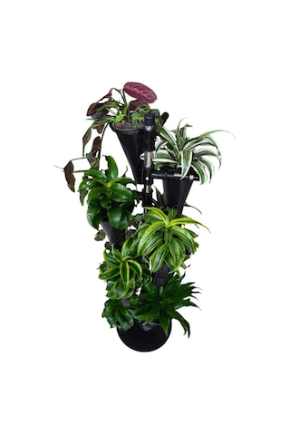 Şık Metal İskeletli Dokuzlu Saksı Standı