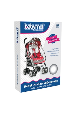 Babymol Lüks Bebek Arabası Yağmurluğu Şeffaf 05327832323n1 Şeffaf