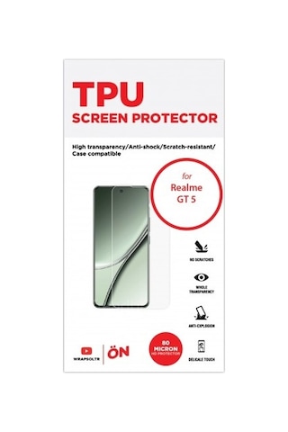 Realme Gt5 Ekran Koruyucu Tpu Film