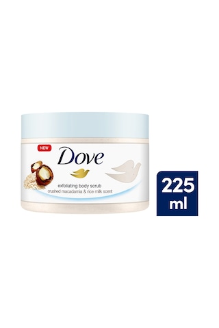 Dove Macademia Fındığı & Pirinç Sütü Vücut Peeling 225 ML