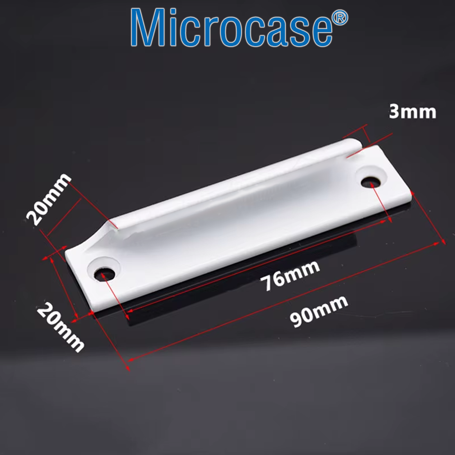 Microcase Alüminyum Dış Mekan Kapıları Çekmece Dolap Kapı Kulpu Al5369 Gümüş