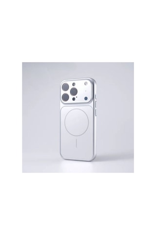 İphone 17 Pro Max Kılıf Magsafe Uyumlu Mat Ag Glass Buzlu Cam Anti-glare Darbe Emici Şeffaf Kenarlı Premium Koruma Gri - 883326404 Gri - 883326404 Gri
