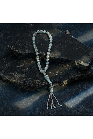 925 Ayar Gümüş Turkuaz Firuze Taşlı Tesbih