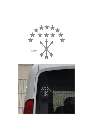 Adige Bayrak Folyo Etiket Gümüş Yaldız 11 cm