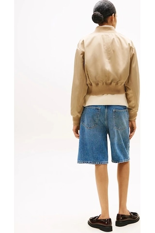 Tommy Hilfiger Kadın Naylon Normal Kesim Kısa Bej Bomber Ceket Ww0ww45634aeh Bej