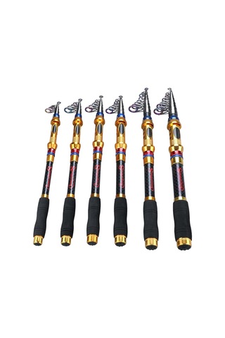 Taşınabilir Olta 1.8m-3.6m Seyahat Karbon Fiber Teleskopik Olta Deniz Direği Sopa Döküm Çubuk 2.1 M