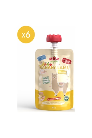 6'lı Banana Lama Organik Karışık Meyve Püresi 110 Gr