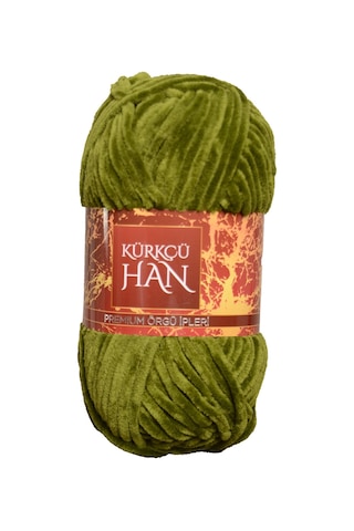 Kürkçü Han Kadife 100gr 95mt Örgü İpi Açık Yeşil