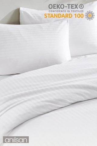 Çizgili Saten Tek Kişilik Nevresim Takımı 83 Tel, Çarşaf, Nevresim Ve Yastık Kılıfı