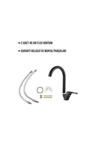 Siyah Lavabo Bataryası Siyah