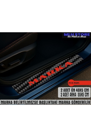 Hyundai İ20 İle Uyumlu 4 Adet Karbon Kapı Eşiği Koruma