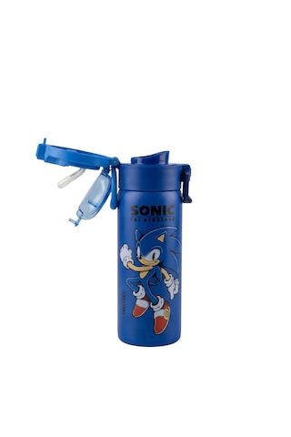 Sonic Çift Fonksiyon Kapaklı Çelik Matara 600ml 3818 Mavi
