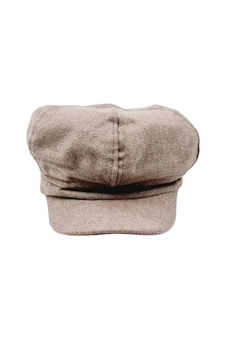 Uniquetrenders Kadın Arkadan Lastikli Kışlık Baretta Şapka Taş Rengi Taş