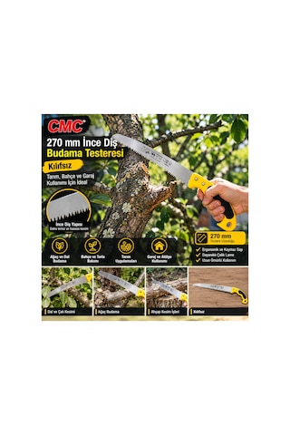 Cmc 270 Mm İnce Diş Budama Testeresi Kılıfsız