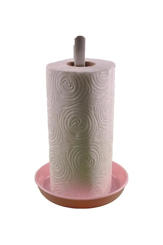 Hobibahçem Tezgahüstü Havluluk Özel Y Tasarım Plastik Kağıt Havlu Askısı Pembe