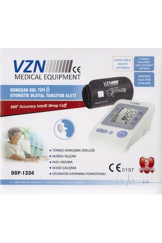 Vzn 1334 Konuşan Kol Tipi Tansiyon Aleti