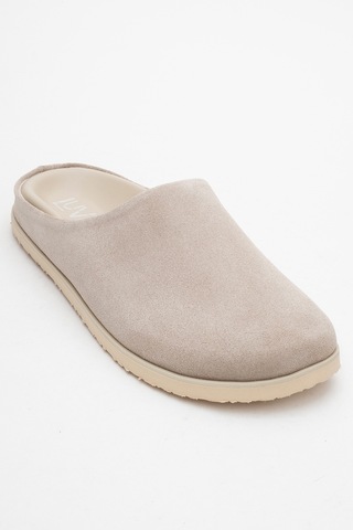 Luvishoes Luvi Shoes Space Bej Süet Hakiki Deri Önü Kapalı Kadın Terlik Bej