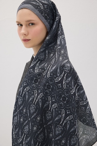 Mirsoy Scarf Rüya Pamuk Etnik Desen Şal Gri