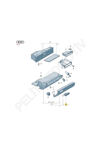 Audi A4 A4q Torpido Kapak Mandalı 8e1857131a Bej 2001-2008