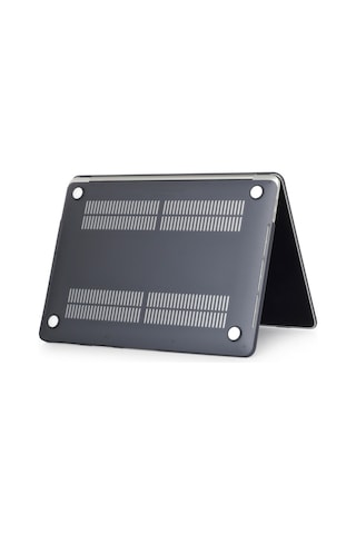 Macbook Air 13.6 2022 A2681 Uyumlu M2 Parlak Kristal Siyah Kılıf