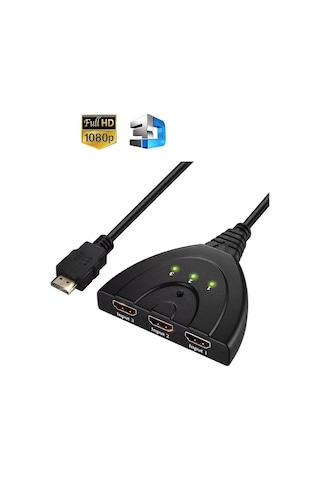 Hdmi Çoklayıcı Çoğaltıcı Switch 3 Giriş 1 Çıkış Çoklama Hdmi