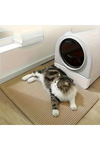 Honeybeeshop Su Geçirmez Kedi Altlığı Black Xxl 47 24x27 56 İnç Yıkanabilir Kokuya Dayanıklı Kedi Kumu Matı