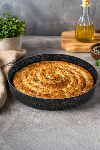 Granit Yanmaz Yapışmaz Tepsi Seti 32-36-40 Cm Fırın Tepsi 3'lü Set