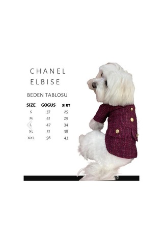 Bordo Tüvit Küçük Irk Köpek Ceketi