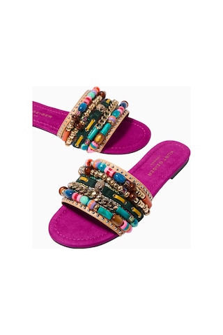 Kurt Geiger Southbank Beaded Flats Zarif Boncuk Detaylı Rahat Günlük Kadın Babet Çok Renkli