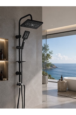 Jet Black Yağmur Duş Sistemi Acar 19.06.190 Açık Gri