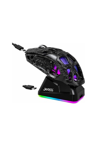 Jedel Gwh-111 Rgb Şarj Standlı 12000 Dpı Triple Bt/2.4ghz/kablolu Hafif Gaming Mouse