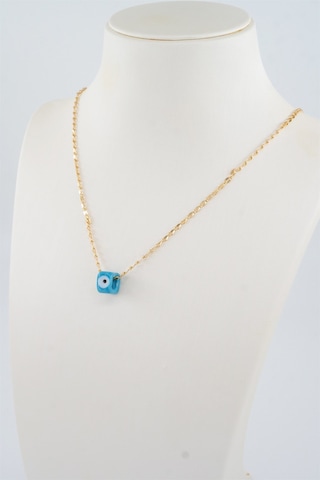 Kadın Cam Nazar Boncuklu Kolye - ALTIN Gold