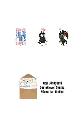 Sherlock Holmes - Bütün Hikayeler 2 Ciltli + Sherlock Holmes'un Son Görevi + Sherlock Holmes - Korku Vadisi + Okuma Sticker'ları