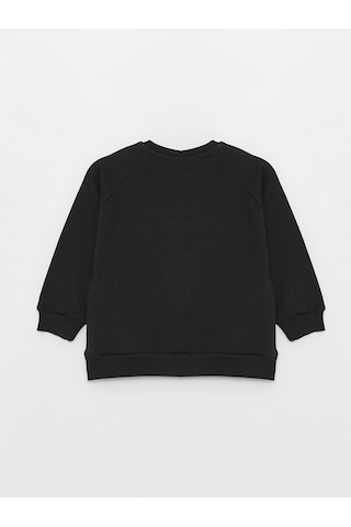 LC Waikiki Lcw Baby Siyah Bisiklet Yaka Uzun Kollu Baskılı Erkek Bebek Sweatshirt