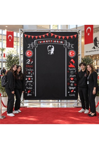 29 Ekim Cumhuriyet Bayramı Fotoğraf Çekim Brandası 180x200 Cm Standart