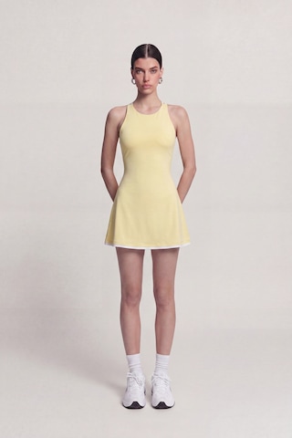 Holly Lolly İçi Şortlu Sırtı İp Detaylı Mini Mariya Elbise Sarı