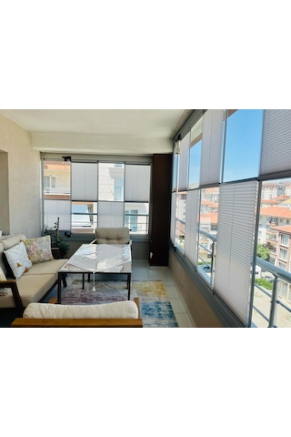 Plise Dekor Beyaz Plise Perde - Cam Balkon Perdesi Yapıştırma Profilli