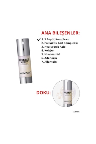 Medipeel Mezzo Filla Eye Serum 30 Ml Peptit Kompleksi İçeren Göz Serumu M0028