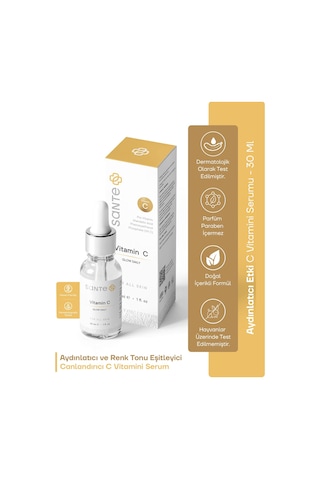 Sante Plus Aydınlatıcı ve Renk Tonu Eşitleyici Vitamin C Serum 30 ML