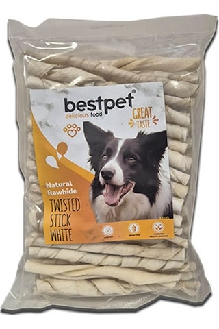 Bestpet Burgu Beyaz Kemik Çubuk Köpek Ödülü 350 Gr 243-30001.01
