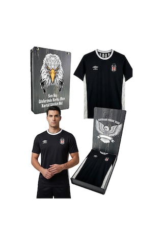 Beşiktaş Lisanslı Siyah Forması Uv Kutu Siyah-beyaz