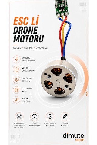 Esc Li Drone Motoru Fırçasız Yüksek Performanslı Rc Drone Yedek Motoru